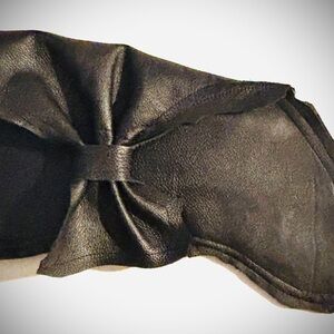 Elegant Black Leather Clutch/Wristlet Purse